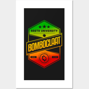 Rasta University Bomboclaat Rasta Colors Reggae Posters and Art